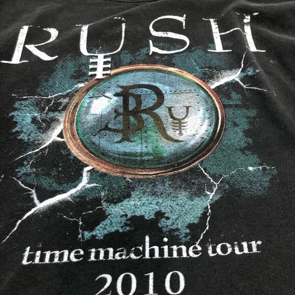 Rush Time Machine Tour 2010 Tee Black T-Shirt Double Sided Short Sleeve Large - Picture 10 of 13